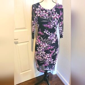 NWT Connected black and purple dress 6P